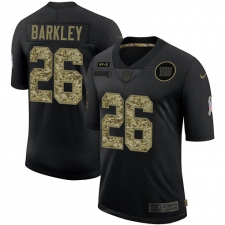 Men's New York Giants #26 Saquon Barkley Camo 2020 Salute To Service Limited Jersey