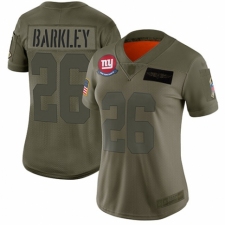 Women's New York Giants #26 Saquon Barkley Limited Camo 2019 Salute to Service Football Jersey