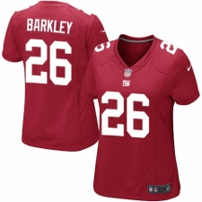 Women's Nike New York Giants #26 Saquon Barkley Game Red Alternate NFL Jersey