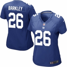 Women's Nike New York Giants #26 Saquon Barkley Game Royal Blue Team Color NFL Jersey