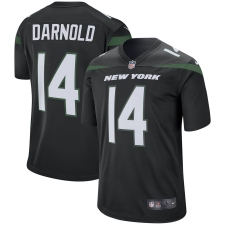 Men's New York Jets #14 Sam Darnold Nike Black Player Game Jersey