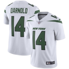 Men's New York Jets #14 Sam Darnold Nike White Vapor Limited Jersey