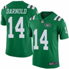 Men's Nike New York Jets #14 Sam Darnold Elite Green Rush Vapor Untouchable NFL Jersey