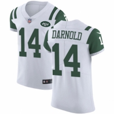 Men's Nike New York Jets #14 Sam Darnold White Vapor Untouchable Elite Player NFL Jersey