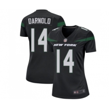 Women's New York Jets #14 Sam Darnold Game Black Alternate Football Jersey