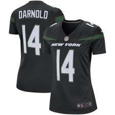 Women's New York Jets #14 Sam Darnold Nike Black Player Game Jersey