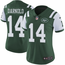 Women's Nike New York Jets #14 Sam Darnold Green Team Color Vapor Untouchable Elite Player NFL Jersey