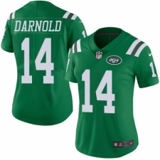 Women's Nike New York Jets #14 Sam Darnold Limited Green Rush Vapor Untouchable NFL Jersey