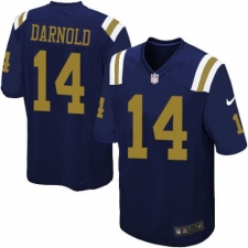 Youth Nike New York Jets #14 Sam Darnold Elite Navy Blue Alternate NFL Jersey
