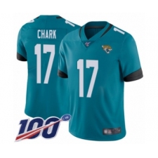 Men's Jacksonville Jaguars #17 DJ Chark Teal Green Alternate Vapor Untouchable Limited Player 100th Season Football Jersey