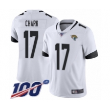 Men's Jacksonville Jaguars #17 DJ Chark White Vapor Untouchable Limited Player 100th Season Football Jersey