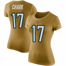NFL Women's Nike Jacksonville Jaguars #17 DJ Chark Gold Rush Pride Name & Number T-Shirt