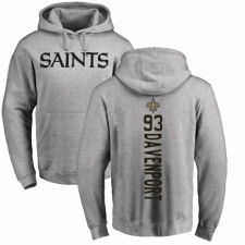 NFL Nike New Orleans Saints #93 Marcus Davenport Ash Backer Pullover Hoodie