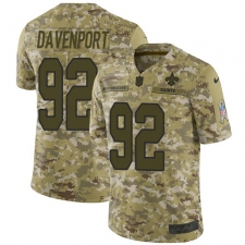 Youth Nike New Orleans Saints #92 Marcus Davenport Limited Camo 2018 Salute to Service NFL Jersey
