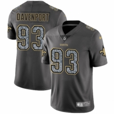 Youth Nike New Orleans Saints #93 Marcus Davenport Limited Black 2016 Salute to Service NFL Jersey