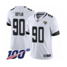 Men's Jacksonville Jaguars #90 Taven Bryan White Vapor Untouchable Limited Player 100th Season Football Jersey