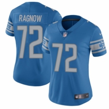 Women's Nike Detroit Lions #72 Frank Ragnow Blue Team Color Vapor Untouchable Elite Player NFL Jersey