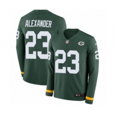 Men's Nike Green Bay Packers #23 Jaire Alexander Limited Green Therma Long Sleeve NFL Jersey