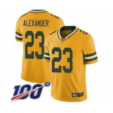 Youth Green Bay Packers #23 Jaire Alexander Limited Gold Rush Vapor Untouchable 100th Season Football Jersey