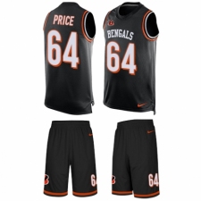 Men's Nike Cincinnati Bengals #64 Billy Price Limited Black Tank Top Suit NFL Jersey