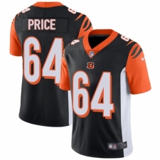 Youth Nike Cincinnati Bengals #64 Billy Price Black Team Color Vapor Untouchable Limited Player NFL Jersey