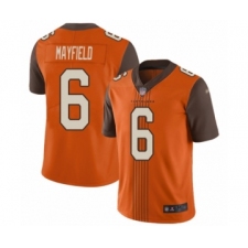 Men's Cleveland Browns #6 Baker Mayfield Limited Orange City Edition Football Jersey