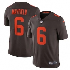 Nike Cleveland Browns #6 Baker Mayfield Men's Brown Alternate 2020 Vapor Limited Jersey