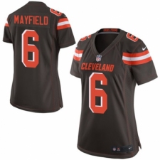 Women's Nike Cleveland Browns #6 Baker Mayfield Game Brown Team Color NFL Jersey