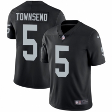 Men's Nike Oakland Raiders #5 Johnny Townsend Black Team Color Vapor Untouchable Limited Player NFL Jersey