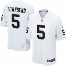 Men's Nike Oakland Raiders #5 Johnny Townsend Game White NFL Jersey
