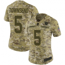 Women's Nike Oakland Raiders #5 Johnny Townsend Limited Camo 2018 Salute to Service NFL Jersey