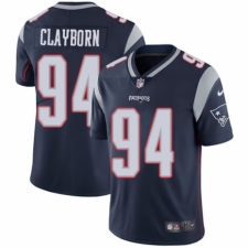 Men's Nike New England Patriots #94 Adrian Clayborn Navy Blue Team Color Vapor Untouchable Limited Player NFL Jersey