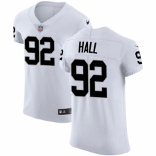 Men's Nike Oakland Raiders #92 P.J. Hall White Vapor Untouchable Elite Player NFL Jersey