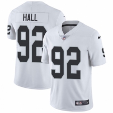 Men's Nike Oakland Raiders #92 P.J. Hall White Vapor Untouchable Limited Player NFL Jersey