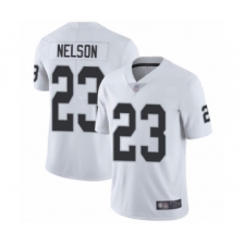 Men's Oakland Raiders #23 Nick Nelson White Vapor Untouchable Limited Player Football Jersey
