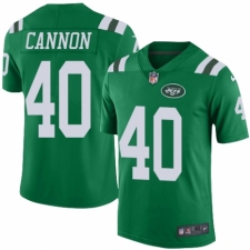 Men's Nike New York Jets #40 Trenton Cannon Elite Green Rush Vapor Untouchable NFL Jersey