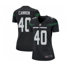 Women's New York Jets #40 Trenton Cannon Game Black Alternate Football Jersey