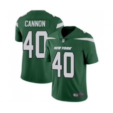 Youth New York Jets #40 Trenton Cannon Green Team Color Vapor Untouchable Limited Player Football Jersey