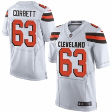 Men's Nike Cleveland Browns #63 Austin Corbett Elite White NFL Jersey