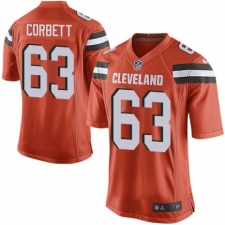Men's Nike Cleveland Browns #63 Austin Corbett Game Orange Alternate NFL Jersey