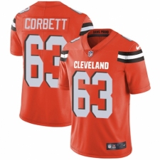 Men's Nike Cleveland Browns #63 Austin Corbett Orange Alternate Vapor Untouchable Limited Player NFL Jersey