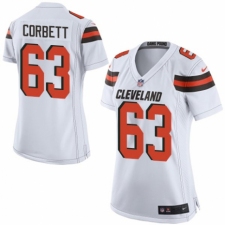 Women's Nike Cleveland Browns #63 Austin Corbett Game White NFL Jersey
