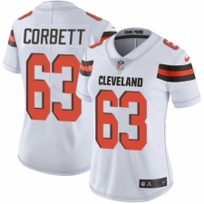 Women's Nike Cleveland Browns #63 Austin Corbett White Vapor Untouchable Elite Player NFL Jersey