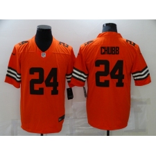 Men's Cleveland Browns #24 Nick Chubb Orange Player Limited Jersey
