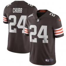 Nike Cleveland Browns #24 Nick Chubb Men's Brown 2020 Vapor Limited Jersey