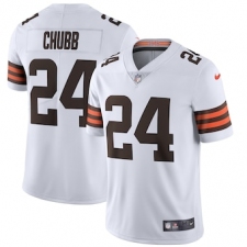 Nike Cleveland Browns #24 Nick Chubb Men's White 2020 Vapor Limited Jersey