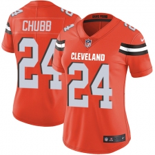 Women's Nike Cleveland Browns #24 Nick Chubb Orange Alternate Vapor Untouchable Limited Player NFL Jersey