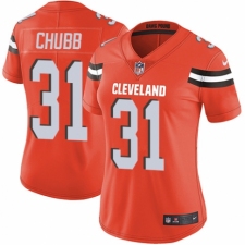 Women's Nike Cleveland Browns #31 Nick Chubb Orange Alternate Vapor Untouchable Elite Player NFL Jersey