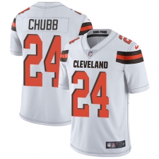 Youth Nike Cleveland Browns #24 Nick Chubb White Vapor Untouchable Limited Player NFL Jersey
