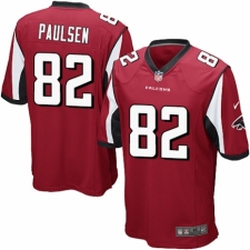 Men's Nike Atlanta Falcons #82 Logan Paulsen Game Red Team Color NFL Jersey
